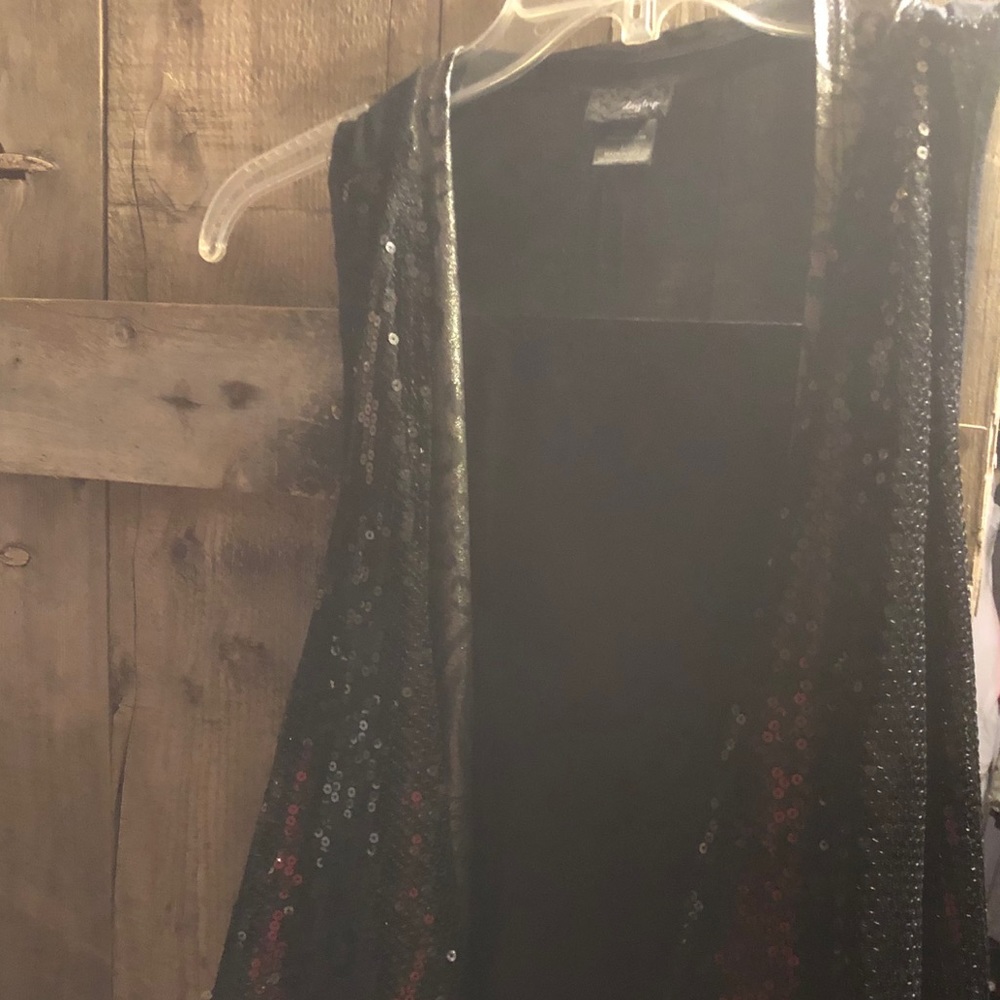Sequined and lace cover up